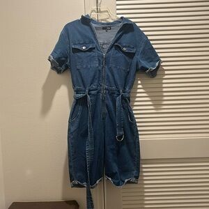 Blue Fashion Nova jumpsuit, Large